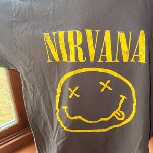 NIRVANA Charcoal and Yellow Tee